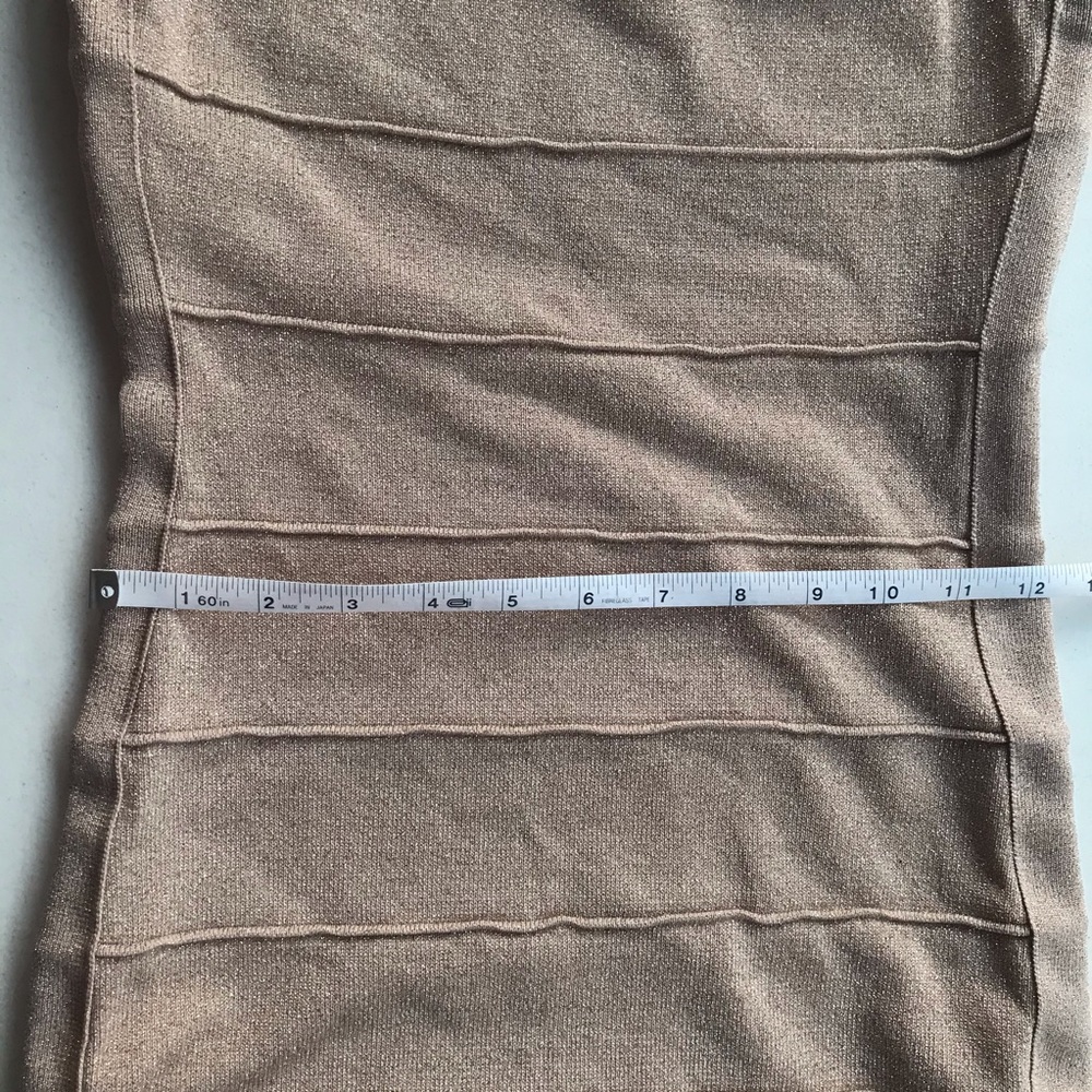 FOREVER 21 | Y2K Champagne Gold Bodycon Bandage Mini Sparkle Dress - Picture 9 of 11